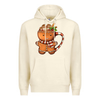 Sandshell Gingerbread Cookie Man Hot Cocoa Coffee Premium Hoodie - FaDigitalArtStudio