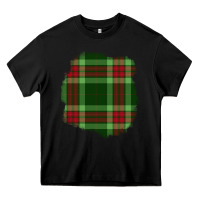 Black Christmas Tartan Patch Heavy Core Tee - BundleAndBundleShop