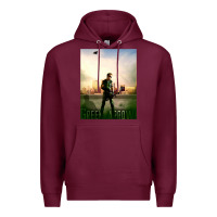 Burgundy green arrow Premium Hoodie - lanVoArt