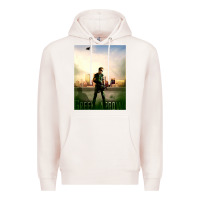 Pale Pink green arrow Premium Hoodie - lanVoArt
