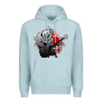 Blue Mist Guitar Player Gift Guitarist Guitar Premium Hoodie - lanVoArt