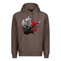 Coffee Guitar Player Gift Guitarist Guitar Premium Hoodie - lanVoArt