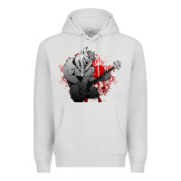 Dove Grey Guitar Player Gift Guitarist Guitar Premium Hoodie - lanVoArt