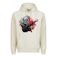 Oatmeal Heather Guitar Player Gift Guitarist Guitar Premium Hoodie - lanVoArt