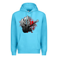 Ocean Blue Guitar Player Gift Guitarist Guitar Premium Hoodie - lanVoArt