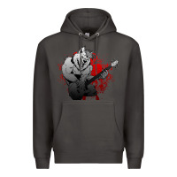 Smoke Guitar Player Gift Guitarist Guitar Premium Hoodie - lanVoArt