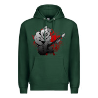 Sports Green Guitar Player Gift Guitarist Guitar Premium Hoodie - lanVoArt