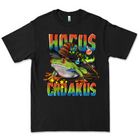 Black Hocus Croakus Halloween Frog Premium Tee - LillyAllenDesigns
