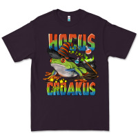 Plum Hocus Croakus Halloween Frog Premium Tee - LillyAllenDesigns