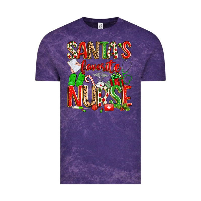Santa's Favorite Nurse Vintage Tee by texasbilliewilder | Teevron