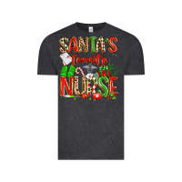 Vintage Black santa's favorite nurse Vintage Tee - texasbilliewilder