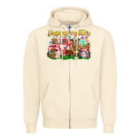 Sandshell Happy Easter Animal Car Zipper Hoodie - CowhideDigitalArt