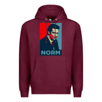 Burgundy norm macdonald political poster Premium Hoodie - lanVoArt
