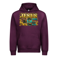 Mauve Wine jesus the way the truth the life Urban Hoodie - BarkalooDesign