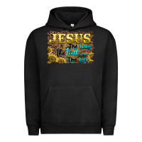 Pigment Black jesus the way the truth the life Urban Hoodie - BarkalooDesign