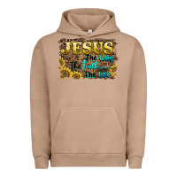 Pigment Burro jesus the way the truth the life Urban Hoodie - BarkalooDesign