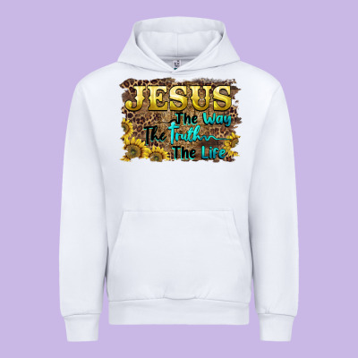 Jesus The Way The Truth The Life Urban Hoodie Designed By Barkaloodesign