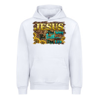 White jesus the way the truth the life Urban Hoodie - BarkalooDesign
