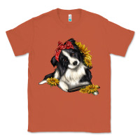 Copper border collie with bandanna Classic Tee - texasbilliewilder