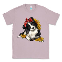 Lilac border collie with bandanna Classic Tee - texasbilliewilder