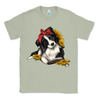 Matcha border collie with bandanna Classic Tee - texasbilliewilder