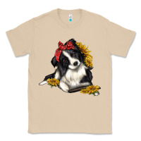 Mushroom border collie with bandanna Classic Tee - texasbilliewilder
