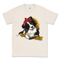 Natural border collie with bandanna Classic Tee - texasbilliewilder