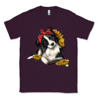 Plum border collie with bandanna Classic Tee - texasbilliewilder