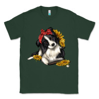 Sports Green border collie with bandanna Classic Tee - texasbilliewilder
