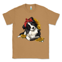 Toasted Coconut border collie with bandanna Classic Tee - texasbilliewilder
