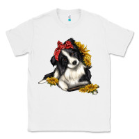 White border collie with bandanna Classic Tee - texasbilliewilder