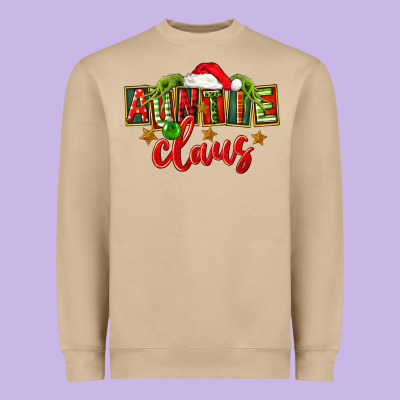 Christmas Auntie Claus Heavyweight Sweatshirt Designed By Fadigitalartstudio