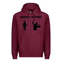 Burgundy zyzz sadkunt sickkunt gym bodybuilding motivational aesthetic veni vid Premium Hoodie - lanVoArt