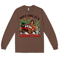 Chestnut holy cow its christmas Long Sleeve Tee - CowGirlArtShop