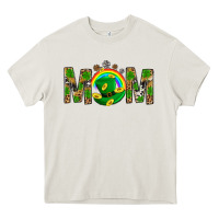 Cream Western Mom With Shamrock Heavy Core Tee - BundleAndBundleShop