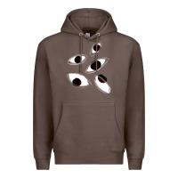 Coffee weirdcore staring Premium Hoodie - lanVoArt