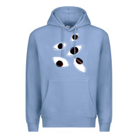 Colony Blue weirdcore staring Premium Hoodie - lanVoArt