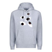 Heather Grey weirdcore staring Premium Hoodie - lanVoArt