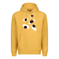 Mustard weirdcore staring Premium Hoodie - lanVoArt