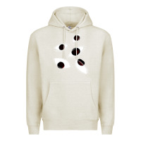 Oatmeal Heather weirdcore staring Premium Hoodie - lanVoArt