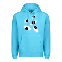 Ocean Blue weirdcore staring Premium Hoodie - lanVoArt