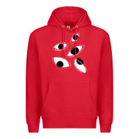 Red weirdcore staring Premium Hoodie - lanVoArt