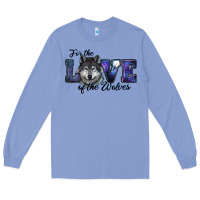Colony Blue for the love of the wolves Long Sleeve Tee - RanaPortraitStore