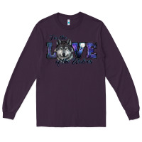 Plum for the love of the wolves Long Sleeve Tee - RanaPortraitStore