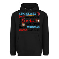 Black baseball typography words Heavyweight Hoodie - Artiststas