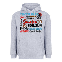 Heather Grey baseball typography words Heavyweight Hoodie - Artiststas