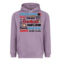 Lavender baseball typography words Heavyweight Hoodie - Artiststas