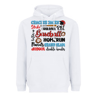White baseball typography words Heavyweight Hoodie - Artiststas