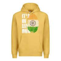 Antique Gold IT'S IN MY DNA India Flag Indian Premium Hoodie - lanVoArt