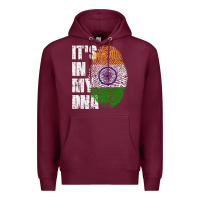Burgundy IT'S IN MY DNA India Flag Indian Premium Hoodie - lanVoArt
